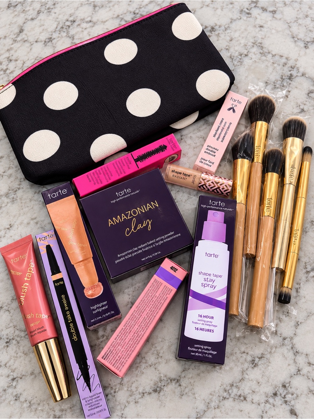 Tarte Cosmetics Makeup & Brush Bundle NWT $300+ Value